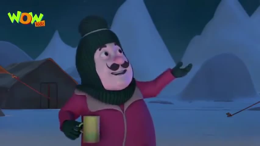 Motu and his firend Yeti Motu patlu cartoon Wow kidz