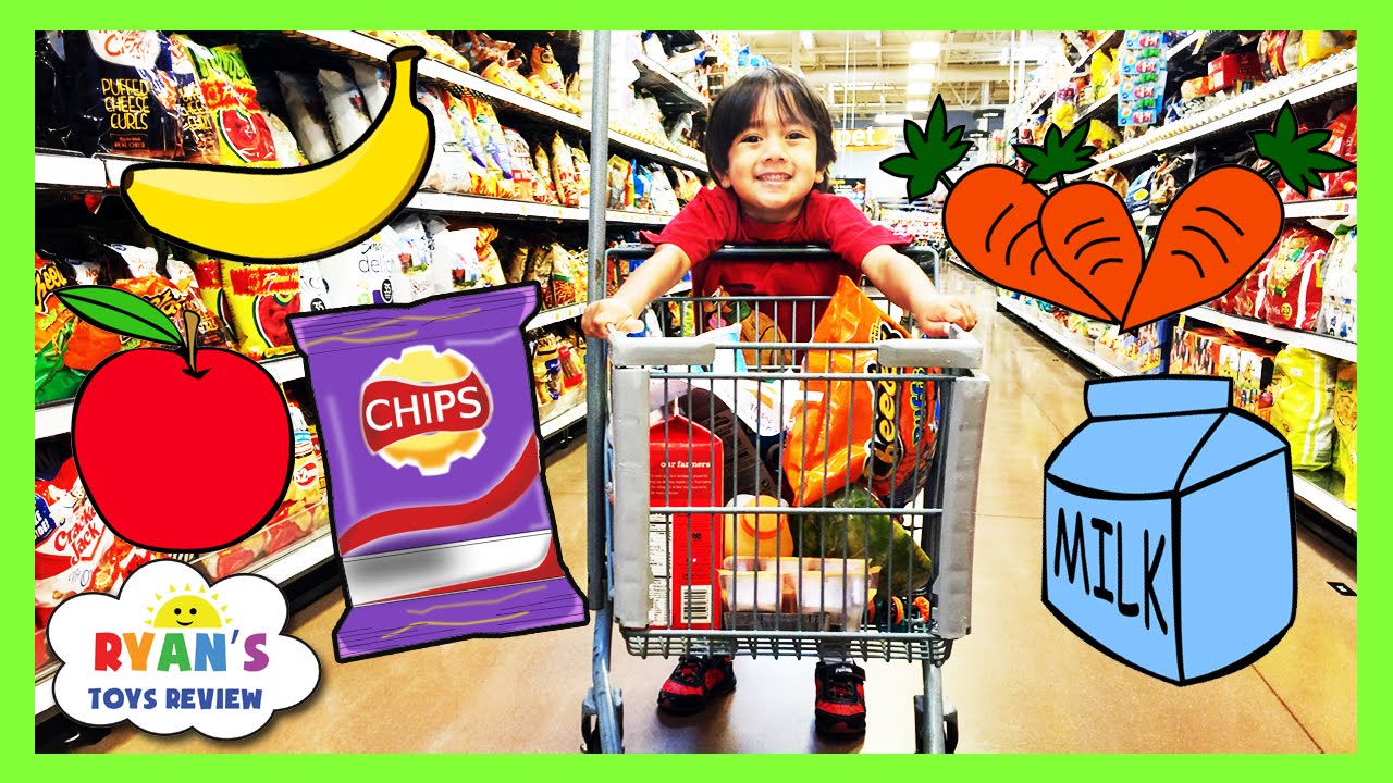 Kid Grocery Shopping Trip with Kid Size Shopping Cart EVERYDAY WITH RYAN TOYSREVIEW