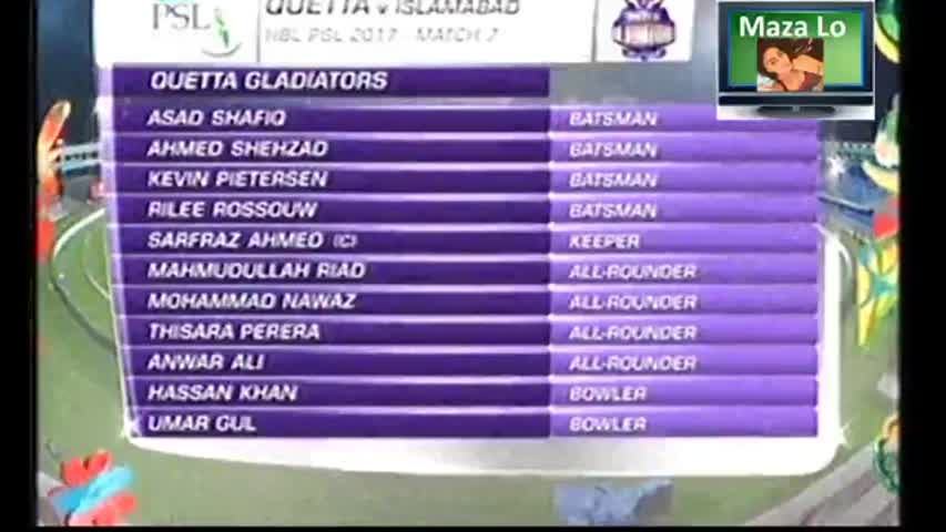 Islamabad vs Quetta 7th Match Live Cricket 15th February 2017