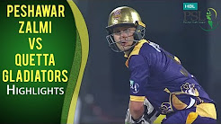Peshawar Zalmi VS Quetta Gladiators  - PSL 2018 10th Match