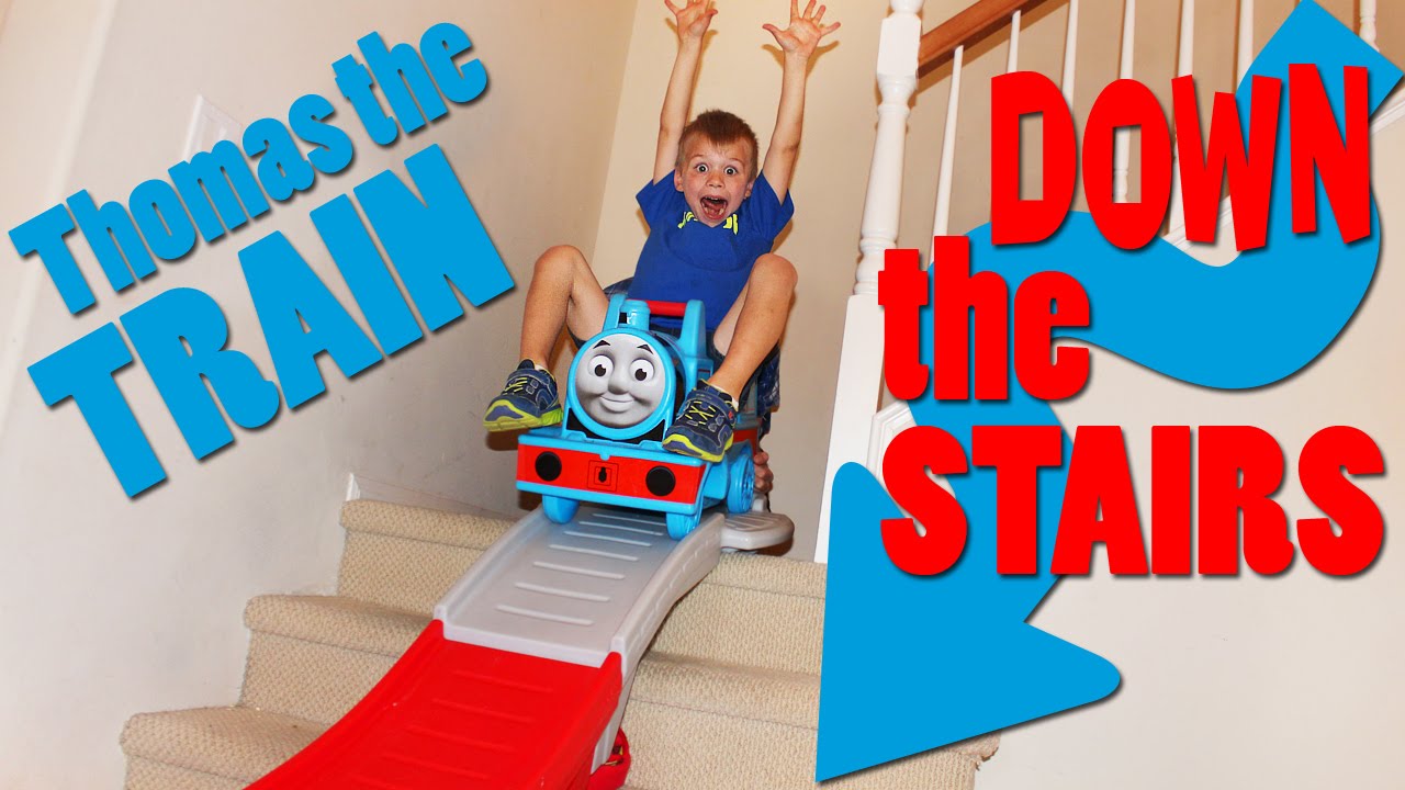 Thomas the Train Down the Stairs