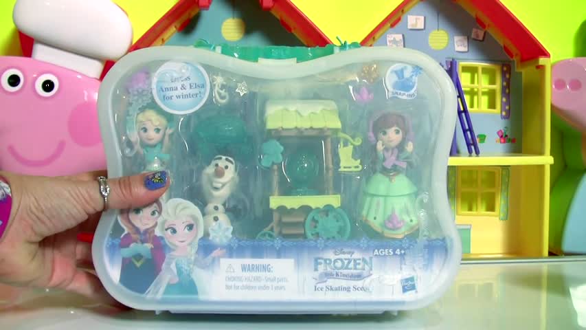Disney Frozen Ice Skating Movie Scene Dress Up Princess Anna Elsa for Winter in Arendelle by Hasbro