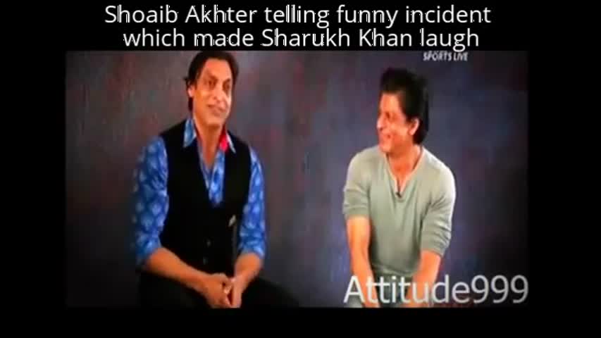 Shoaib Akhter telling funny incident which made Sharukh Khan laugh
