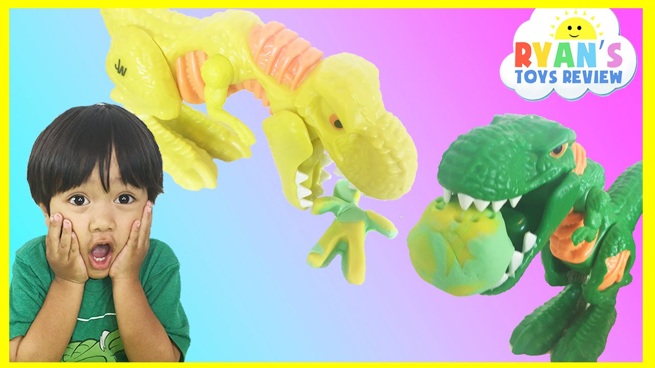PLAY DOH JURASSIC WORLD WRECK ‘N ROAR DINOSAUR GAME for Kids Egg Surprise Toys Marvel SuperHero