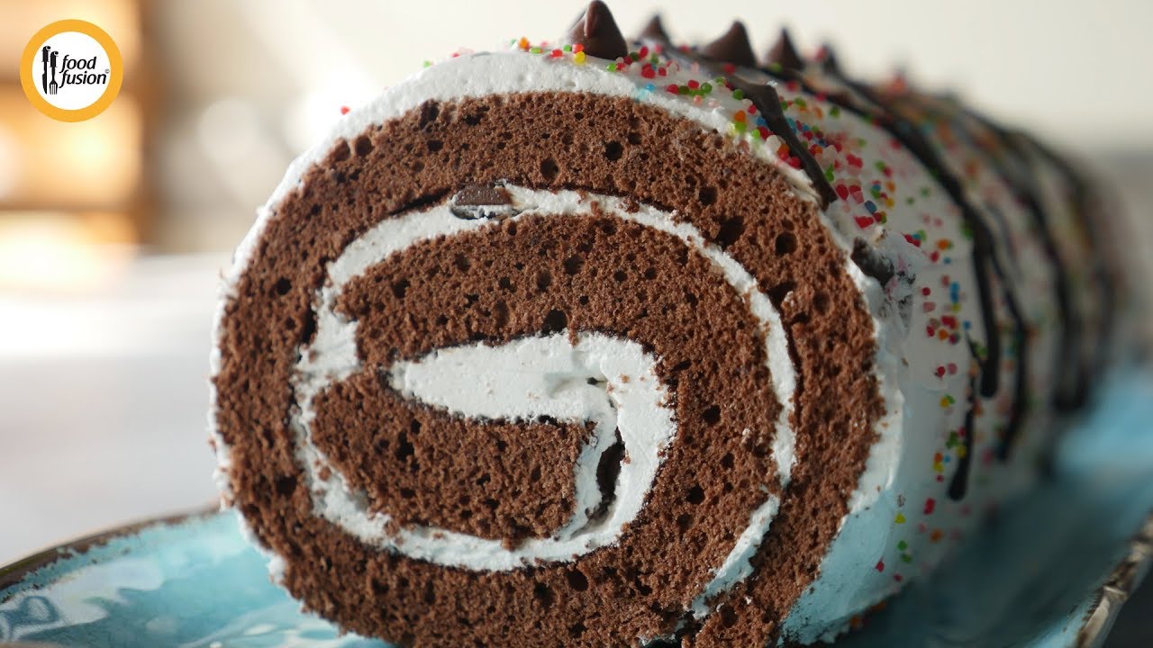 Chocolate Swiss Roll Recipe By Food Fusion