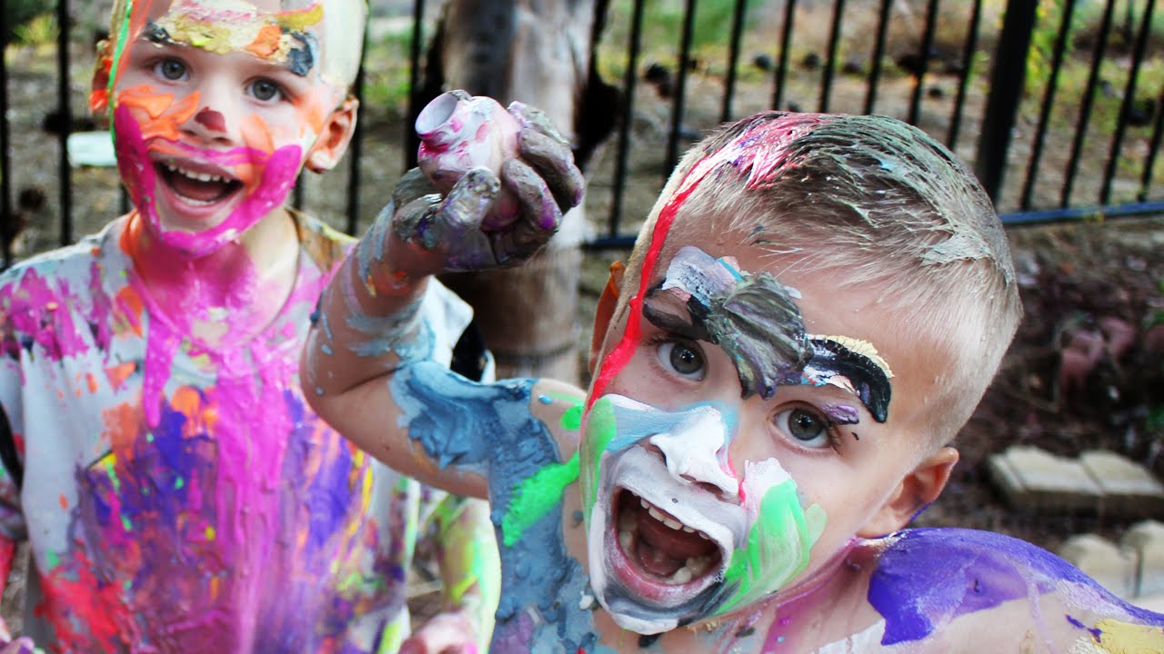 Huge Paint Mess - Paint Time Turned PAINT FIGHT!