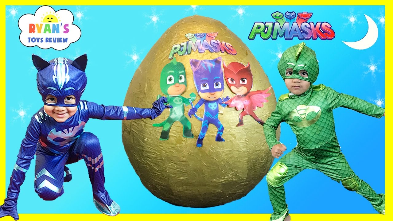 PJ MASKS GIANT EGG SURPRISE Toys for Kids Disney Toys Catboy Gekko Owlette PJ Masks IRL Superhero