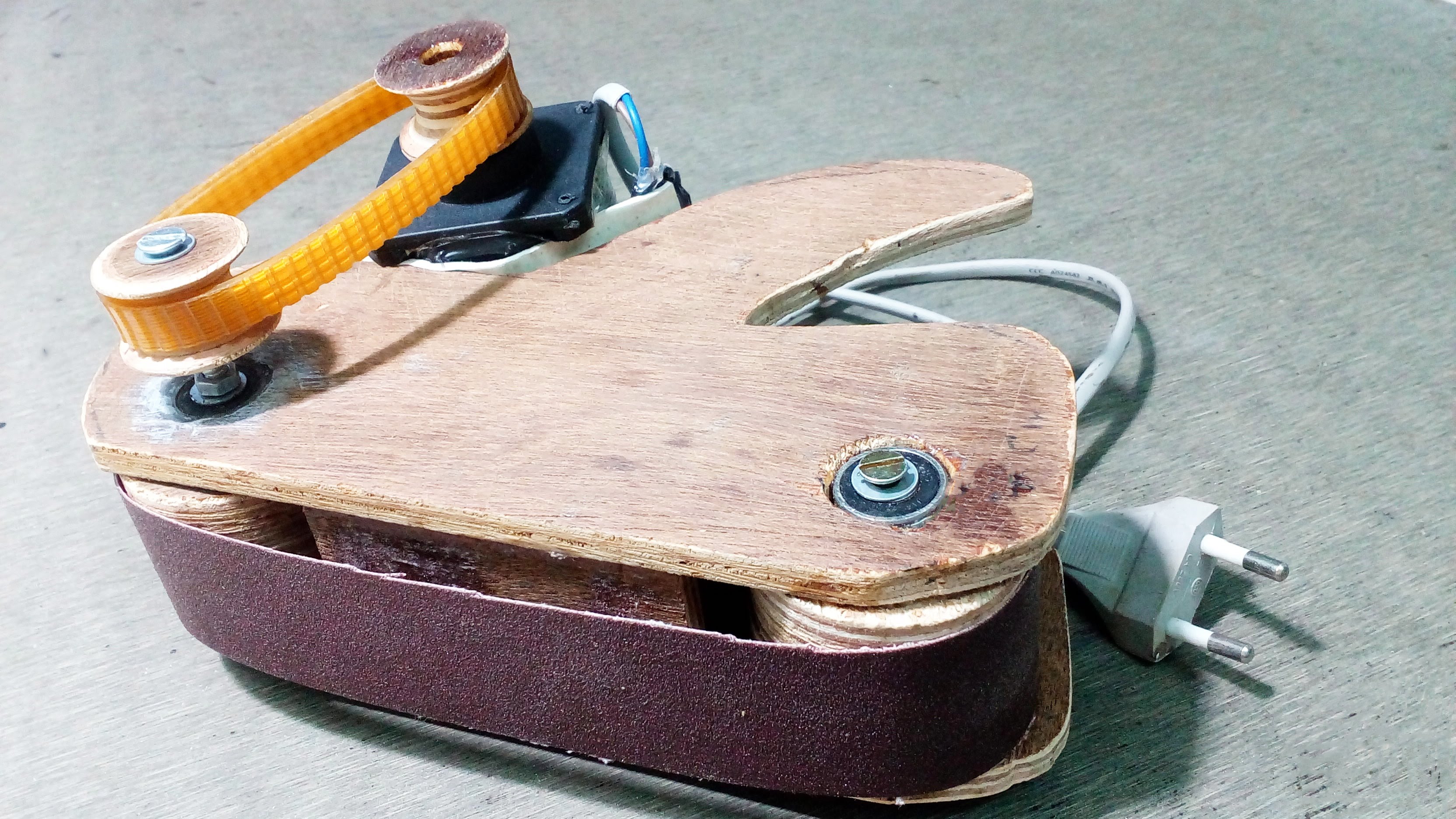 How to make Mini Belt Sander machine at home