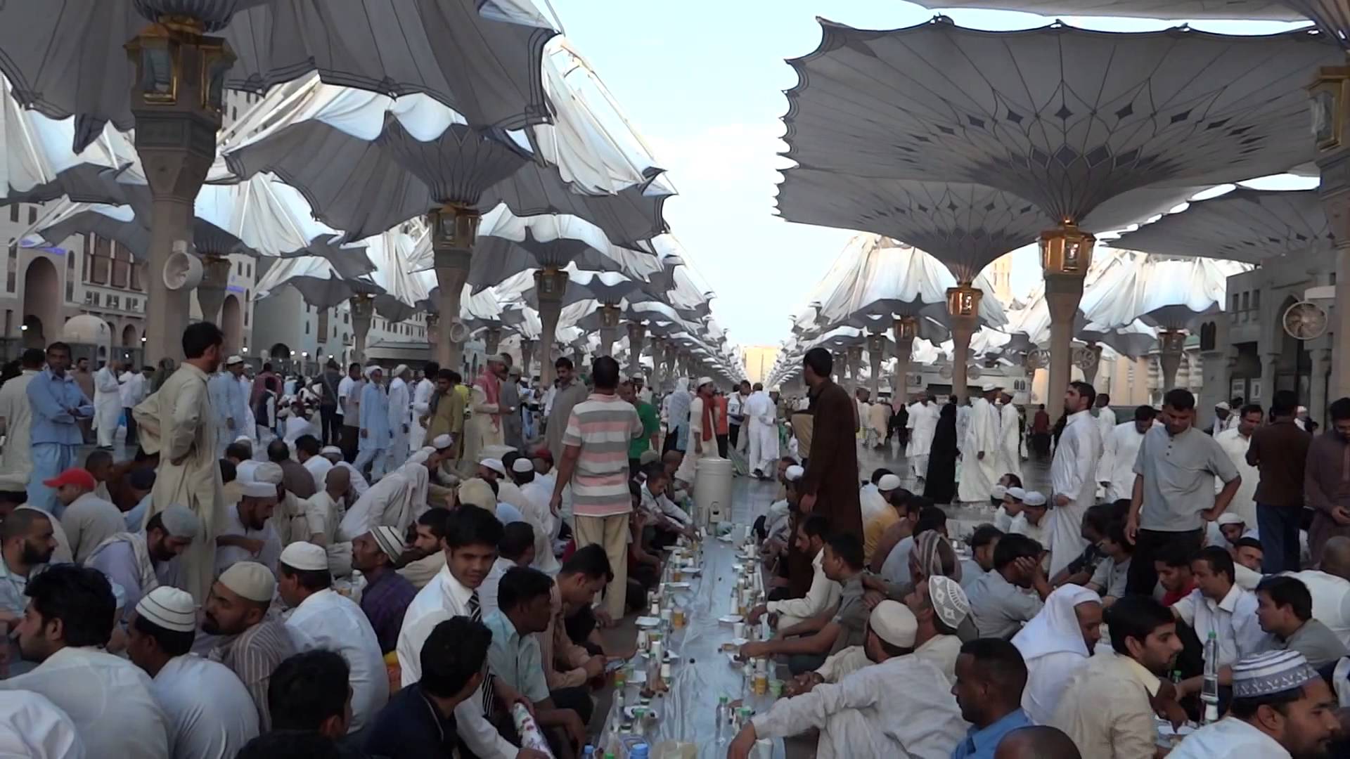 Umbrella closing at masjid al NABVI(s.a.w.w) 
