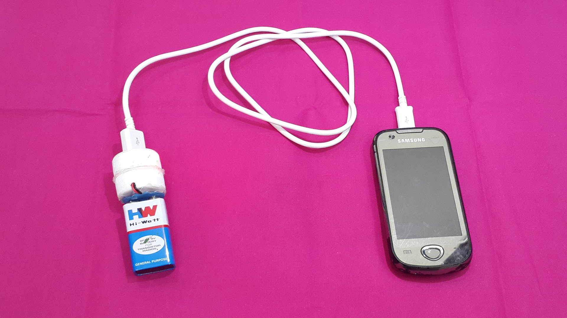 How to Make a Portable USB Mobile Charger using 9V Battery
