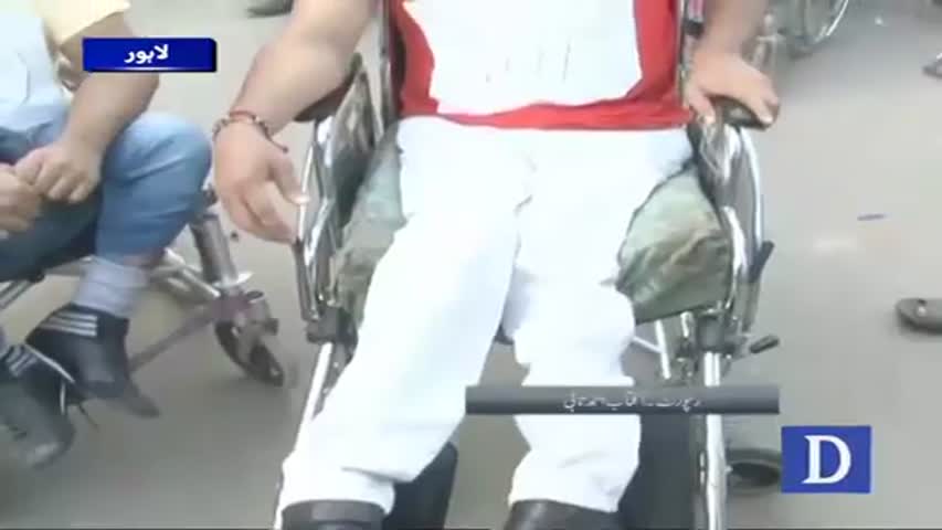 Wheel chair race in Lahore