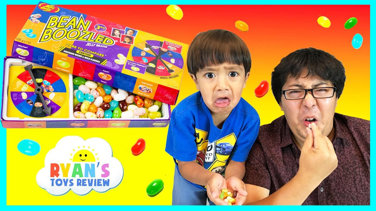 BEAN BOOZLED CHALLENGE! Super Gross and Yucky Jelly Belly Beans Game 4th Edition Ryan ToysReview