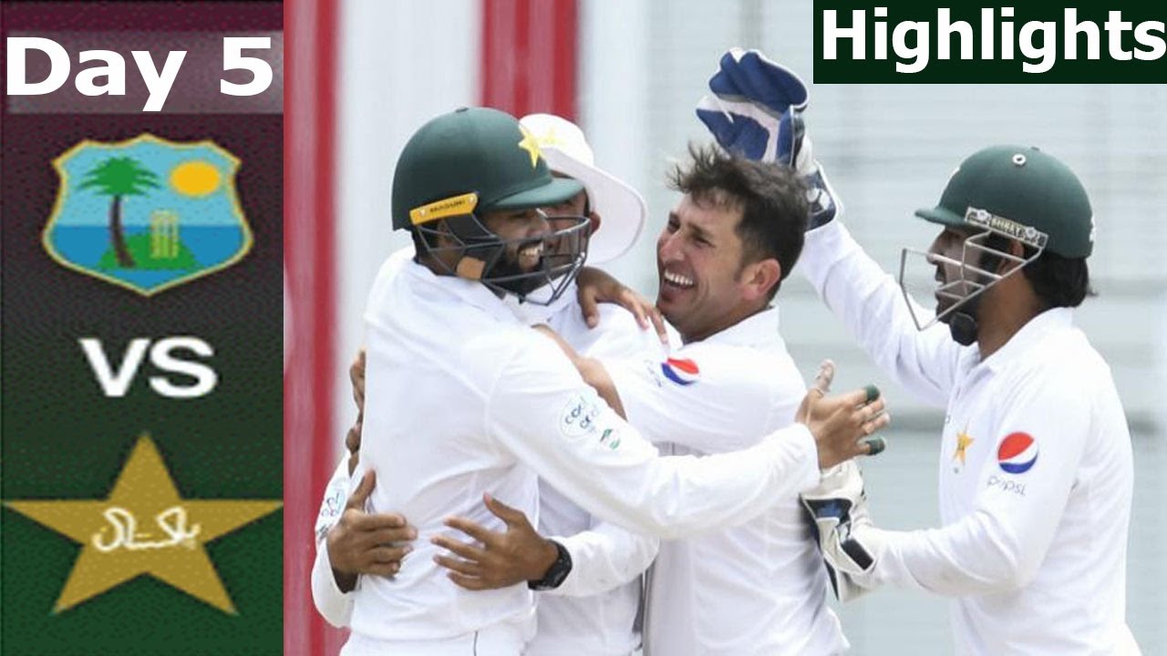 Day 5 - 3rd Test - West Indies vs Pakistan - Match Highlights - 14th May , 2017