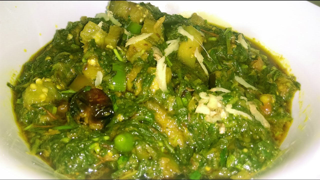 Spinach And Aubergine Sabzi | Farah's Cooking Diary