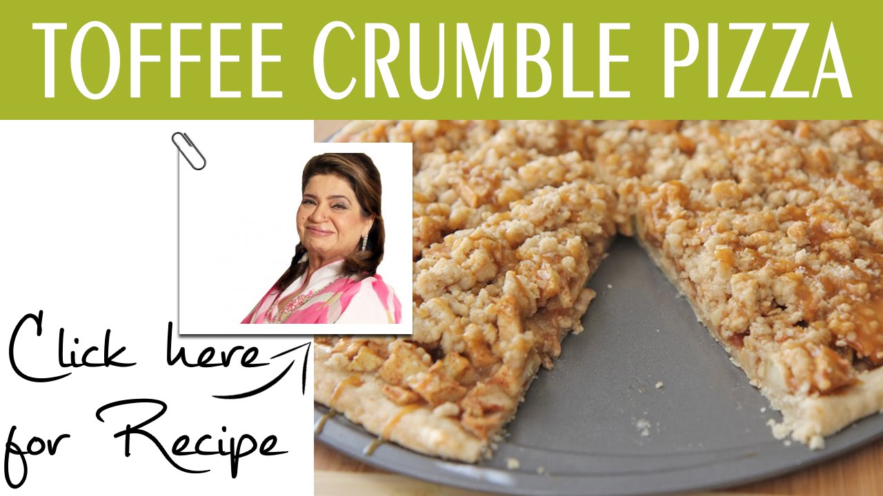 Masala Mornings Recipe Toffee Crumble Pizza by Chef Shireen Anwar Masala TV 19 September 2016