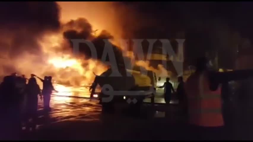 Oil tanker catches fire in Rawalpindi's Gulrez Colony