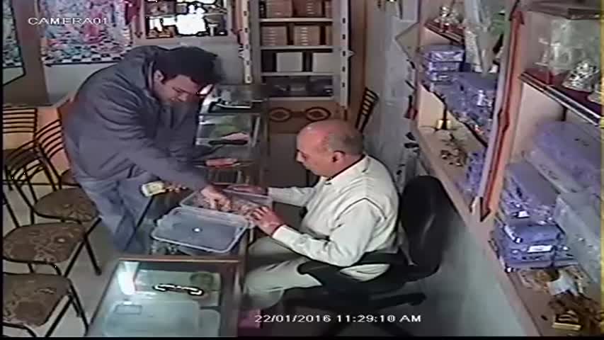 Live Gold Jewellery Robbers Caught on CCTV Camera