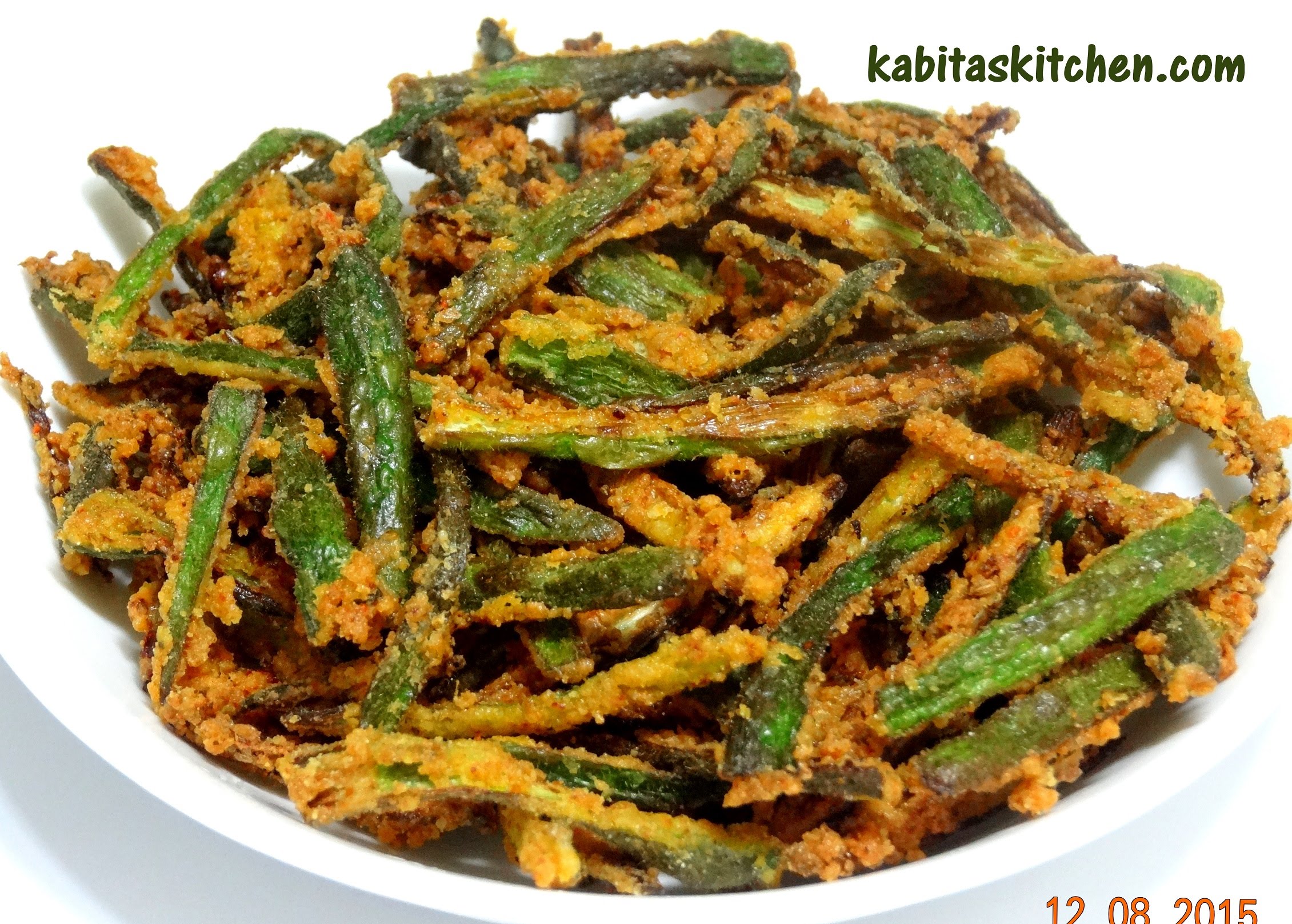 Kurkuri Bhindi Recipe-How to Make Crispy Okra-Bhindi Kurkuri-Okra or Bhindi Fry