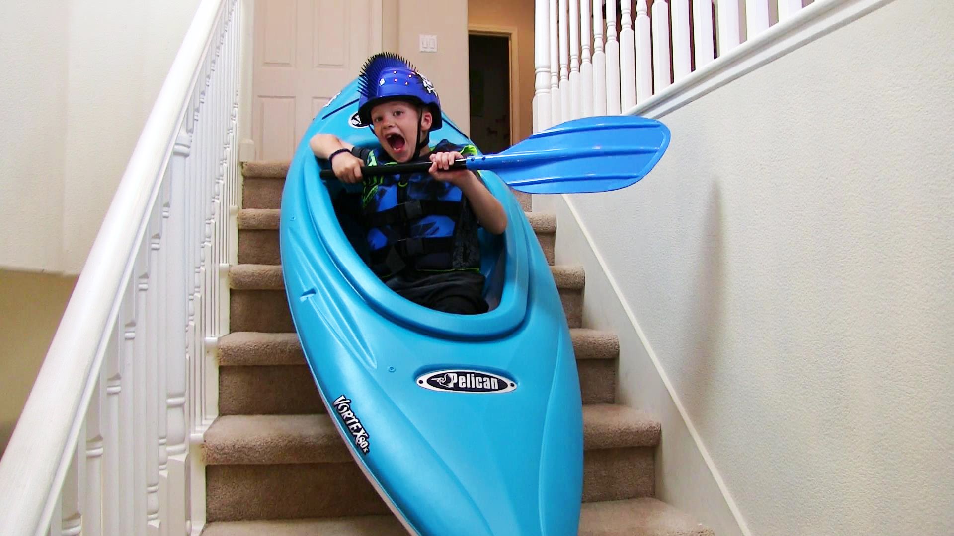 Kayaking Down the Stairs
