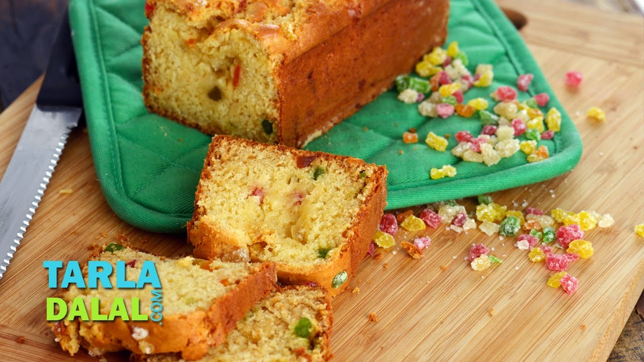 Orange and Tutti Frutti Loaf,  by Tarla Dalal