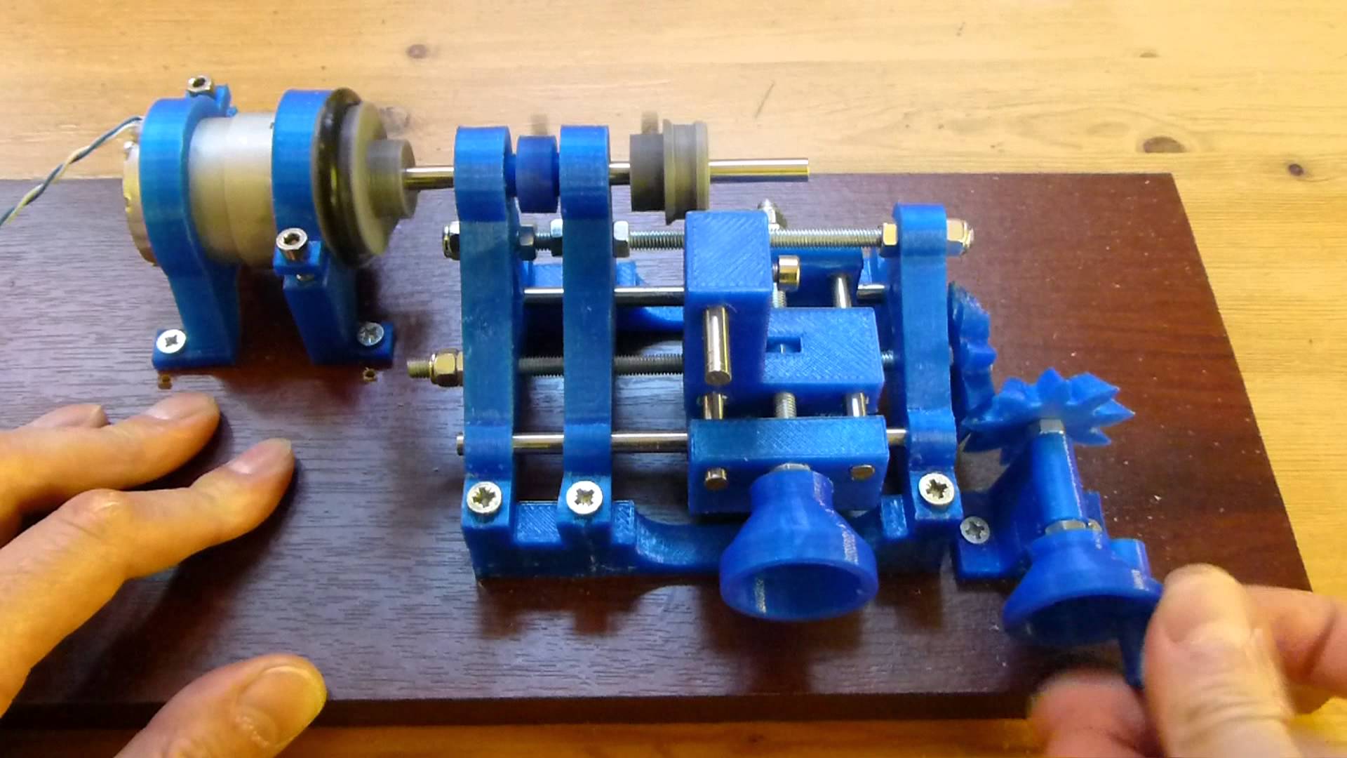 Printed lathe in operation