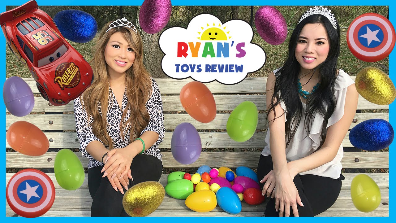 Easter Eggs Surprise Hunt Playtime at the Park Disney Cars Surprise Toys Challenge  Ryan ToysReview