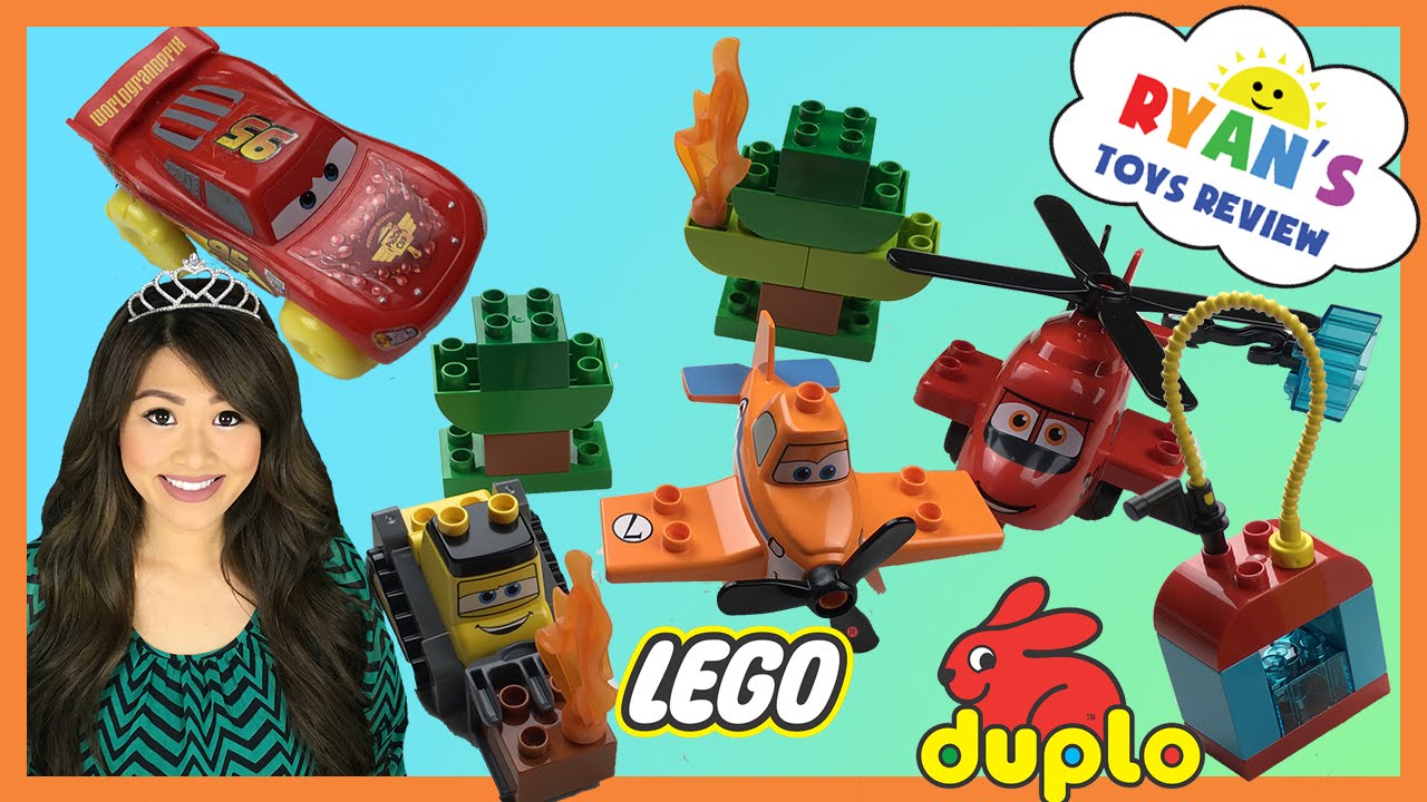 Lego Duplo Disney Planes Fire and Rescue toy for kids Egg Surprise Toys Disney Cars McQueen