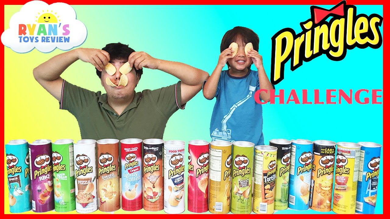 PRINGLES CHALLENGE! Potato Chip Flavors Tasting Contest Ryan ToysReview
