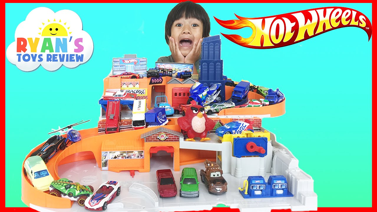 Hot Wheels Sto and Go Play Set Classic Disney Cars Toys for Kids Ryan ToysReview