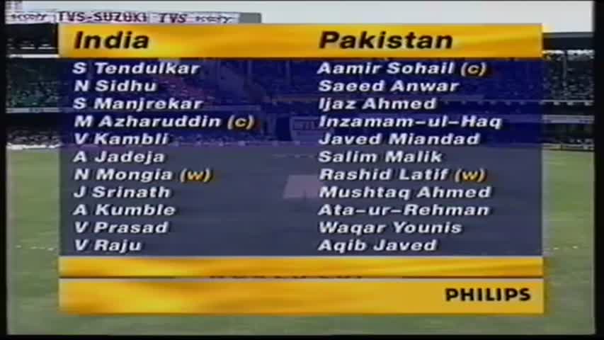 World Cup Cricket 1996 India Pakistan