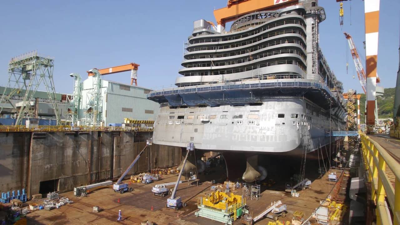 AIDAprima Cruise Ship Construction & Christening in 4K by MK timelapse