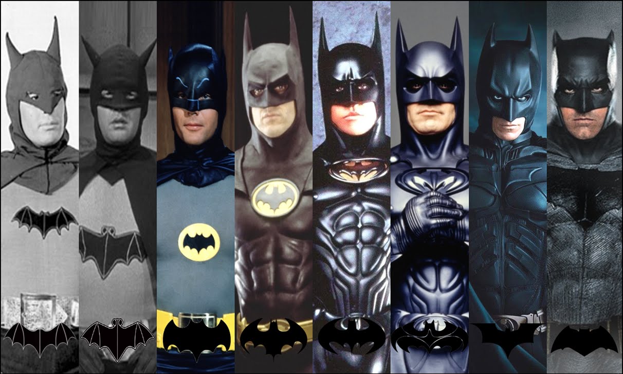 Bruce Wayne/Batman Actors: 1943, 1949, 1966, 1989, 1995, 1997, 2005, 2016