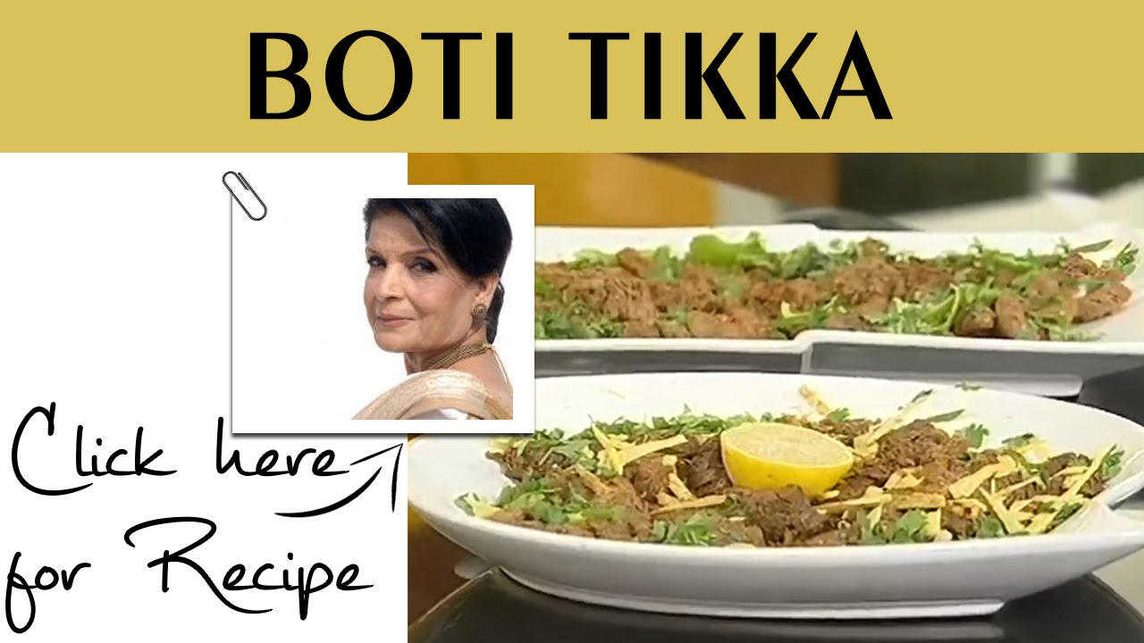 Handi Recipe Boti Tikka by Chef Zubaida Tariq Masala TV 02 May 2016
