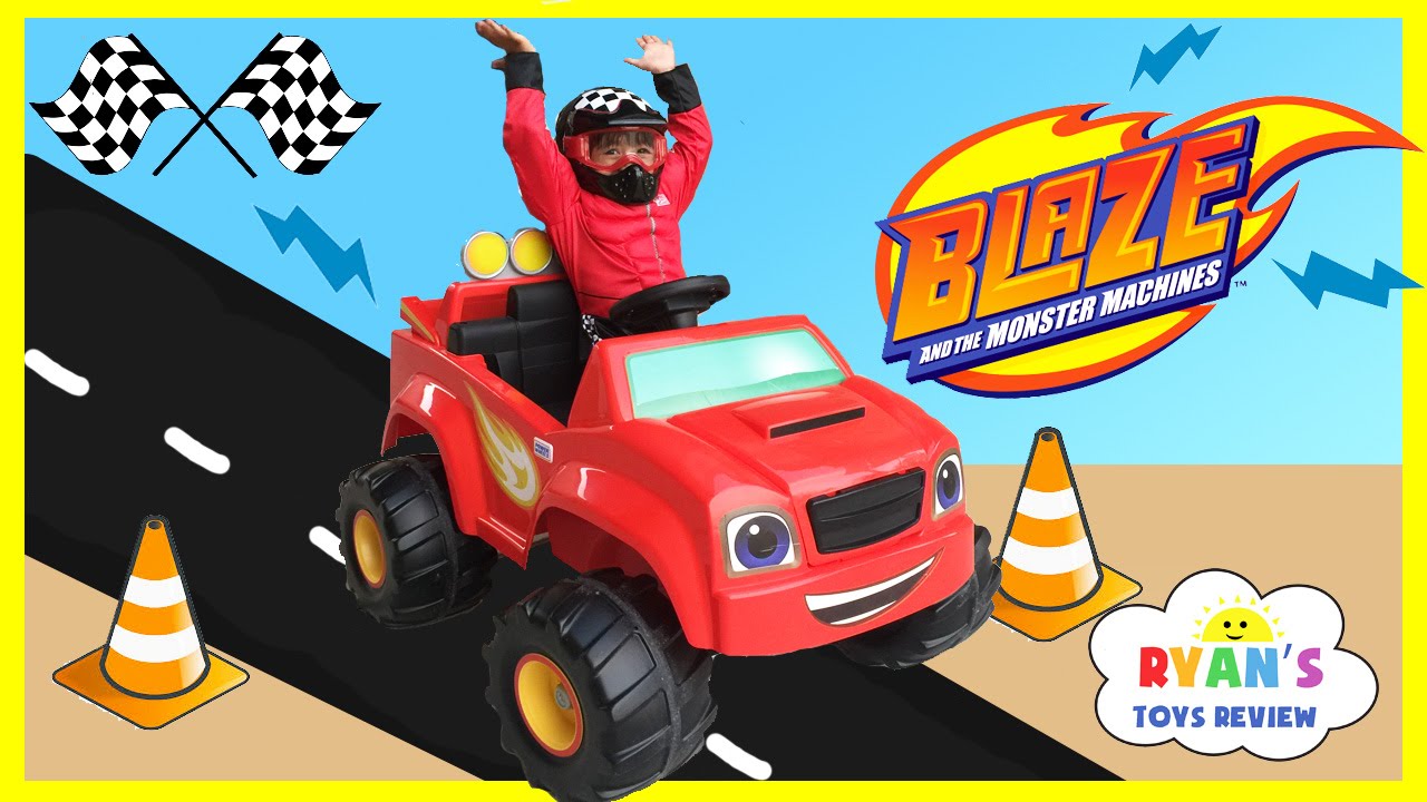 Power Wheels Ride on Car and Truck for Kids 6V Blaze and the Monster Machines Unboxing and Riding