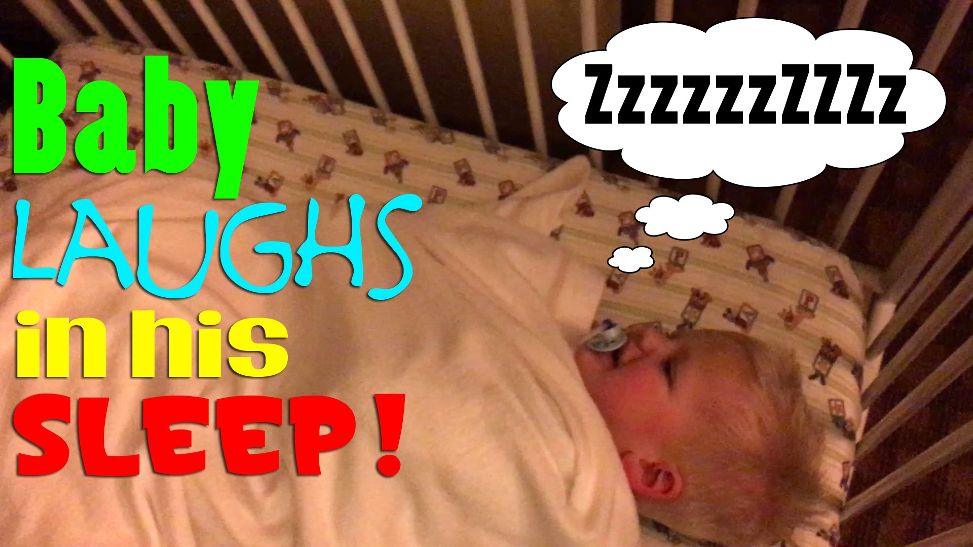 Baby Michael GIGGLING IN HIS SLEEP!!  It's SO CUTE!!!