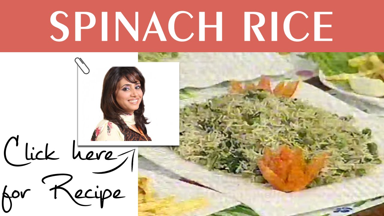 Tarka Recipe Spinach Rice by Chef Rida Aftab Masala TV 10 May 2016