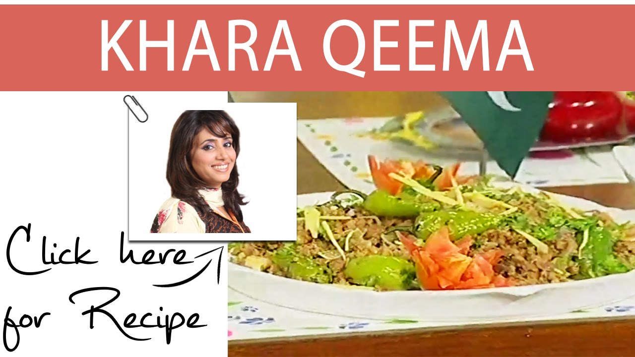 Tarka Recipe Khara Qeema by Chef Rida Aftab Masala TV 12 August 2016