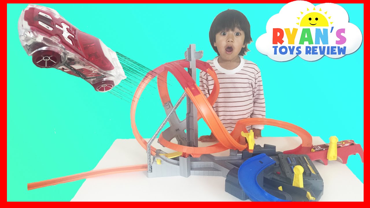 Hot Wheels Spin Storm Track Set Toy Cars For Kids Racing Tracks Family Fun Ryan ToysReview