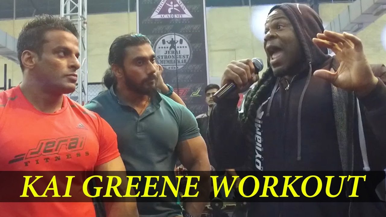 Kai Greene Workout with Indian Athletes at Jeria Cage