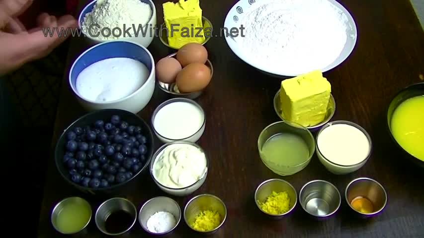 TRIPLE LEMON BLUEBERRY CAKE - ٹرپل لیمن بلوبیری کیک -