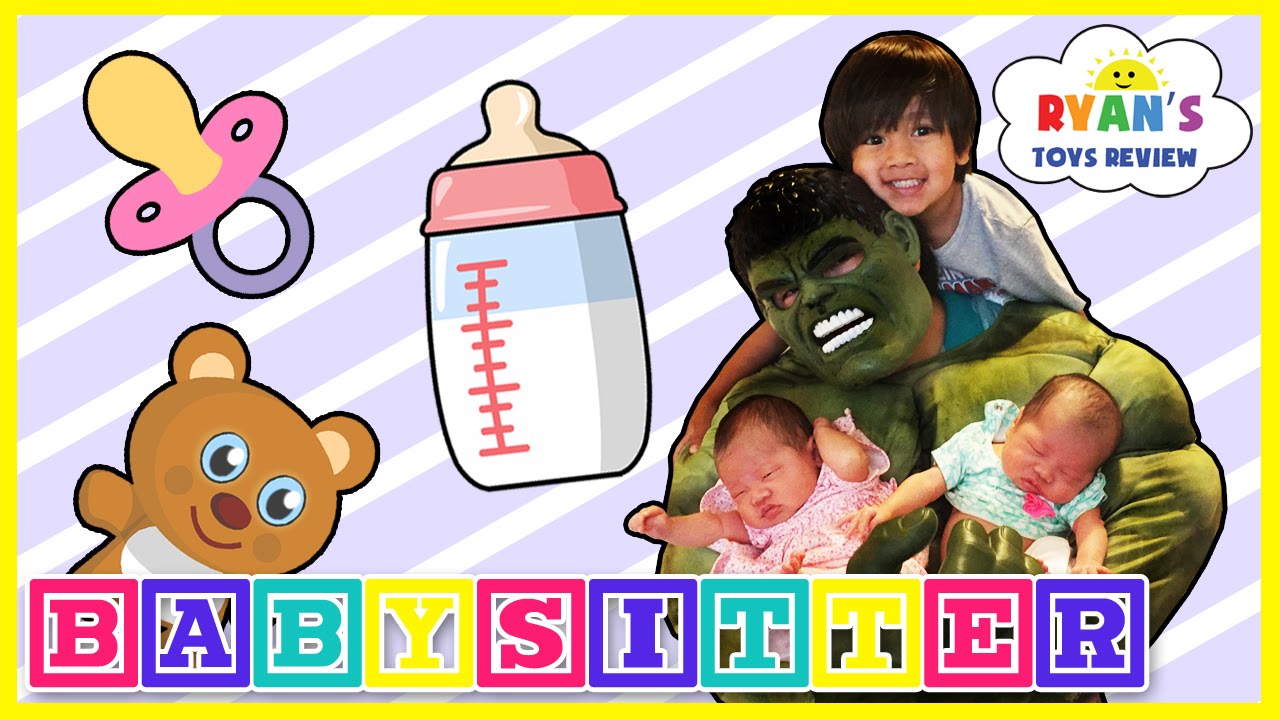 The Hulk babysitting Superhero IRL Fail Babysit Newborn Twin Babies funny parody Ryan In real Life