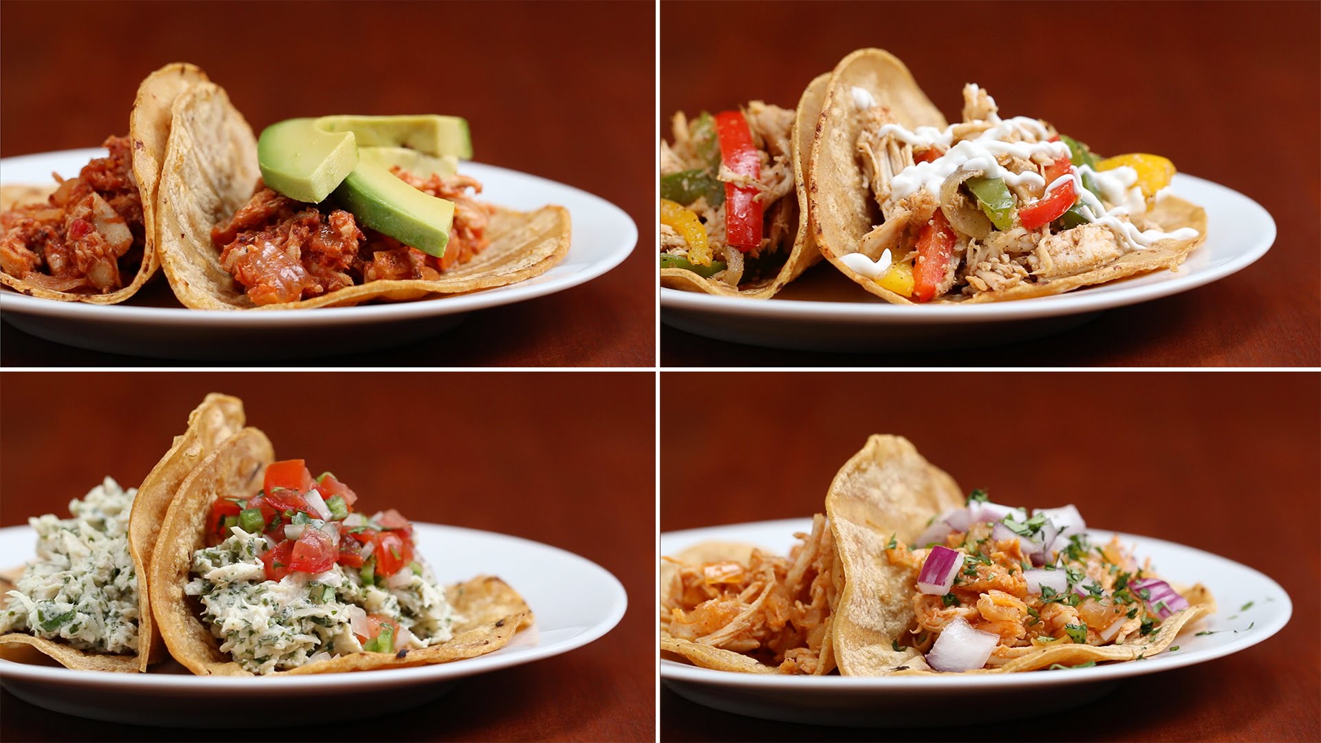 Chicken Tacos 4 Ways