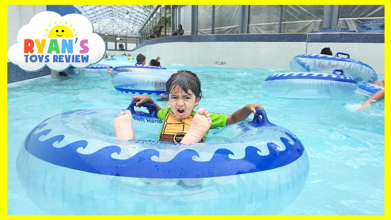WATERPARK WAVE POOL Family Fun Outdoor Amusement Giant Waterslides  Ryan ToysReview