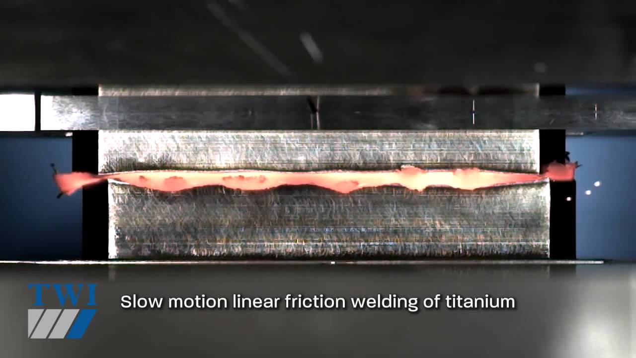 Slow motion linear friction welding of Titanium