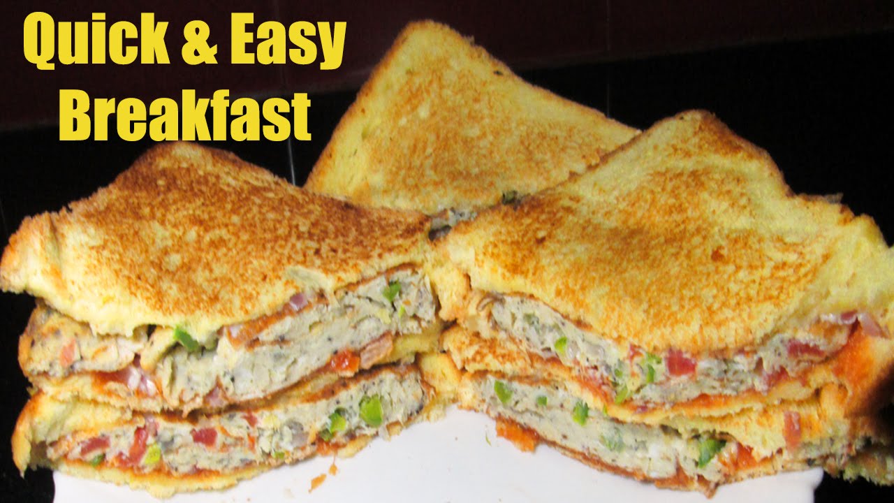 Bread omelette Sandwich - Bread Sandwich for Breakfast Recipe