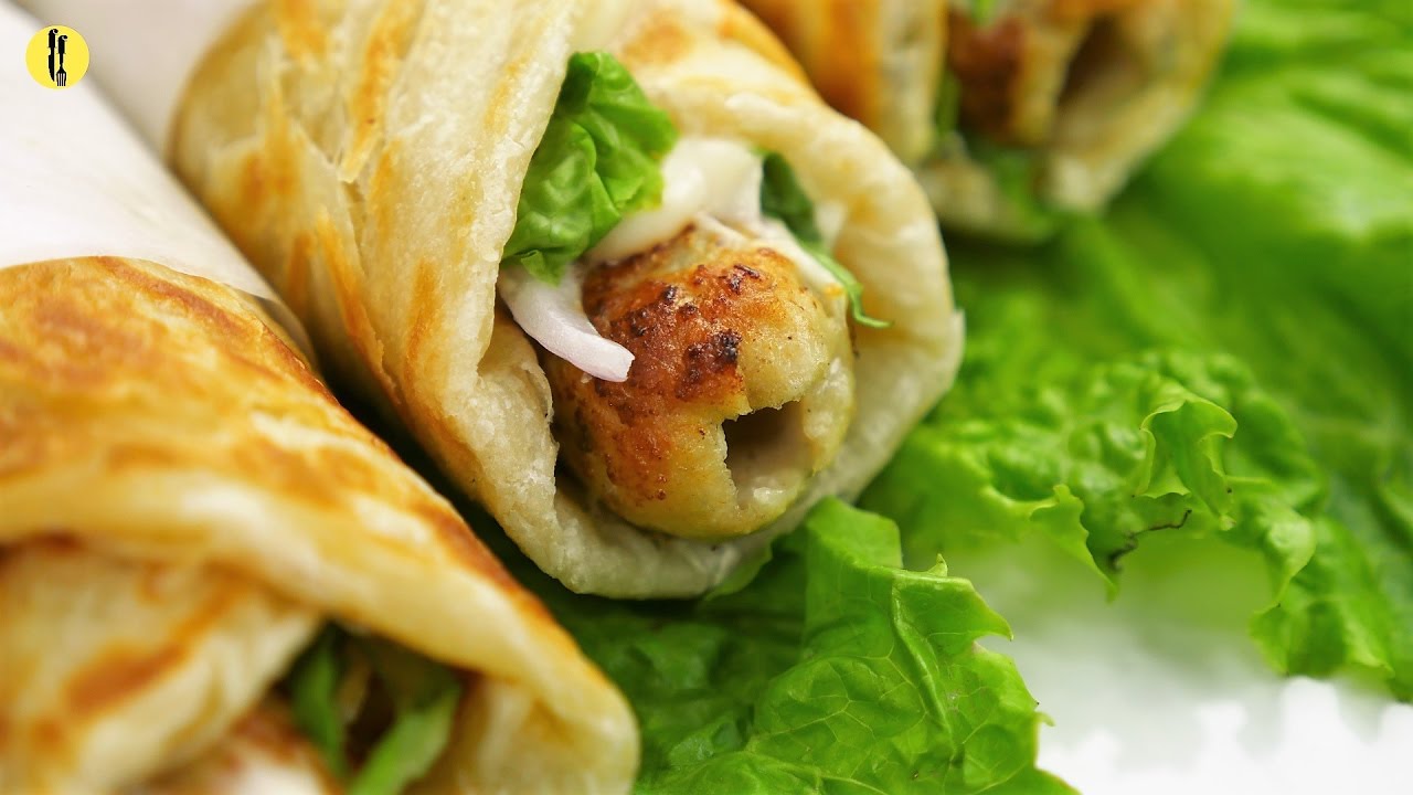 Mayo Garlic Seekh Paratha Roll Recipe By Food Fusion