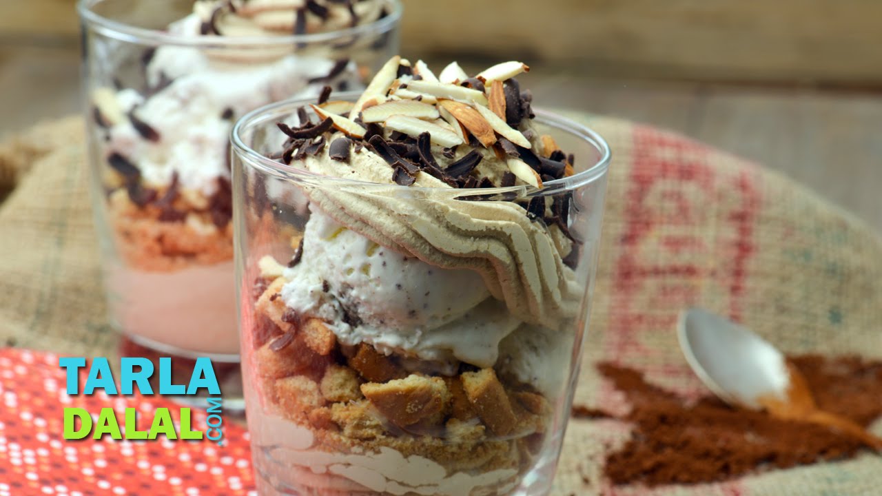 Coffee and Biscuit Parfait by Tarla Dalal