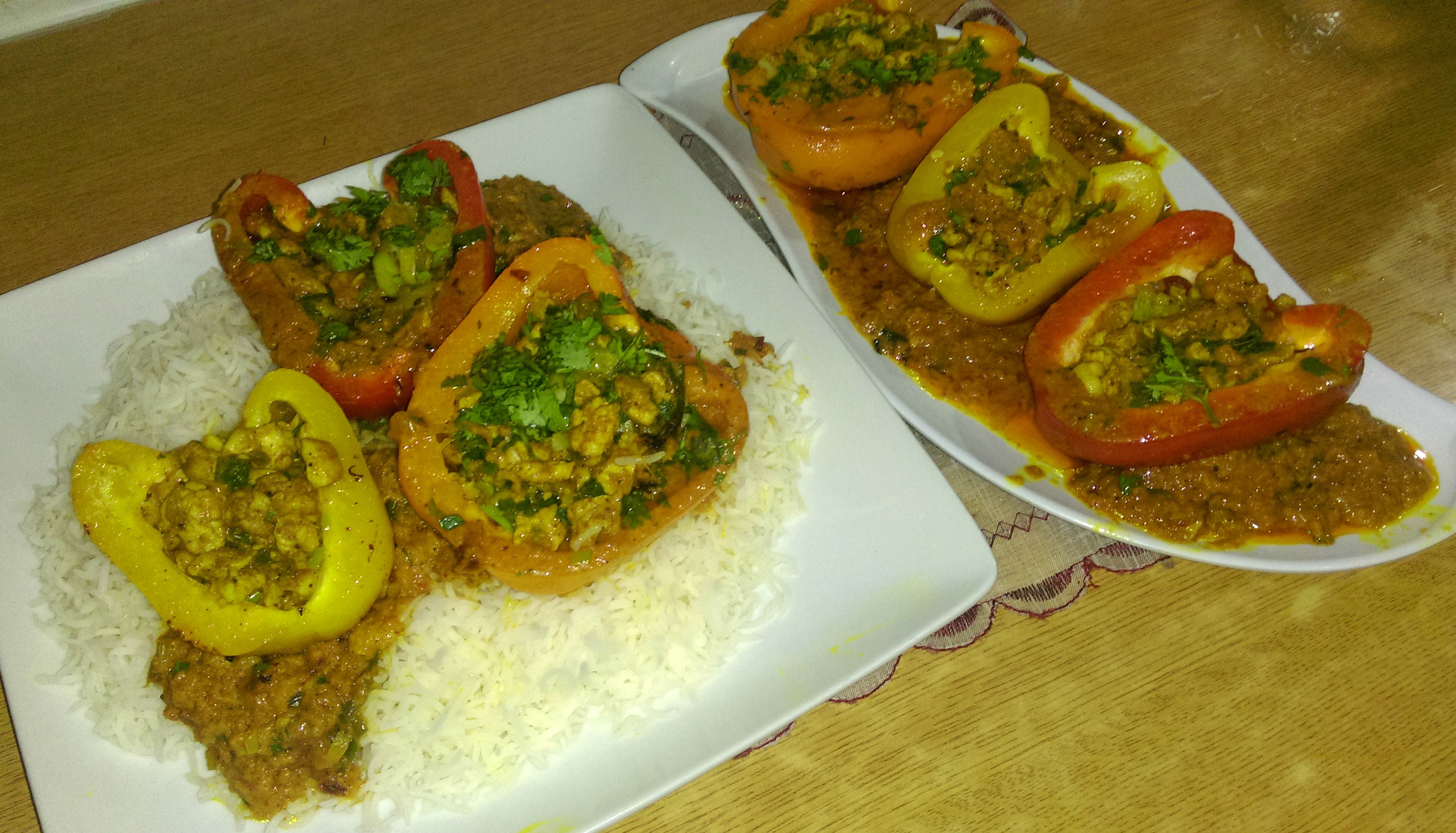 Stuffed Bell pepper - Farah's Cooking Diary