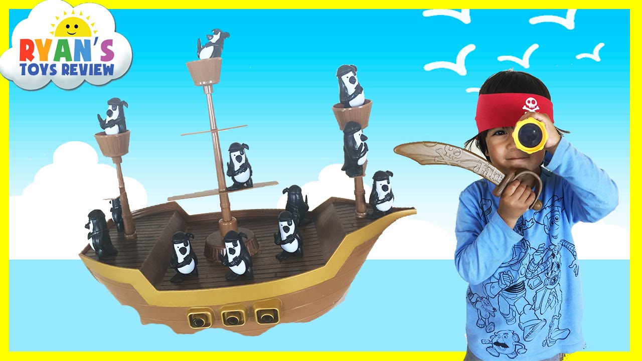 Family Fun Game for Kids Don't Rock The Boat Jake and The Never Land Pirates Egg Surprise Toys