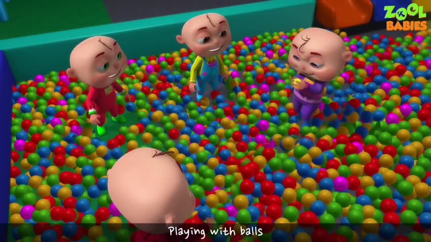 Five Little Babies Playing With Balls | Nursery Rhymes & Children's Songs | Zool Babies BallPit Show